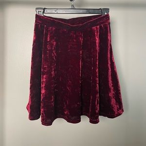 TopShop Velvet Mini Skirt